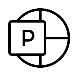 Microsoft Powerpoint Logo Thin icon