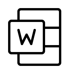 Microsoft Word Logo Thin icon