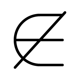 Not Member Of Thin icon