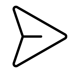 Paper Plane Right Thin icon