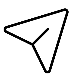 Paper Plane Tilt Thin icon