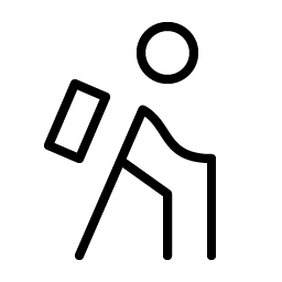 Person Simple Hike Thin icon