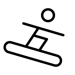 Person Simple Snowboard Thin icon