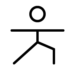 Person Simple Tai Chi Thin icon
