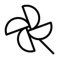 Pinwheel Thin icon - free SVG