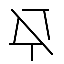 push pin simple slash thin