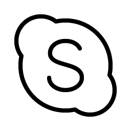 skype logo thin