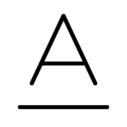 text a underline thin