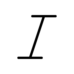 text italic thin