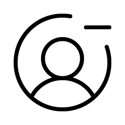 user circle minus thin