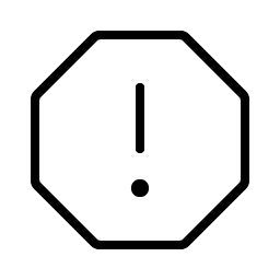 warning octagon thin