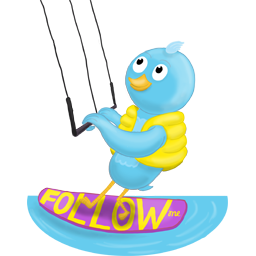 Summer Waterskiing Follow Me icon - free SVG